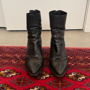 👢🤠🖤 BLACK COWBOY BOOTS